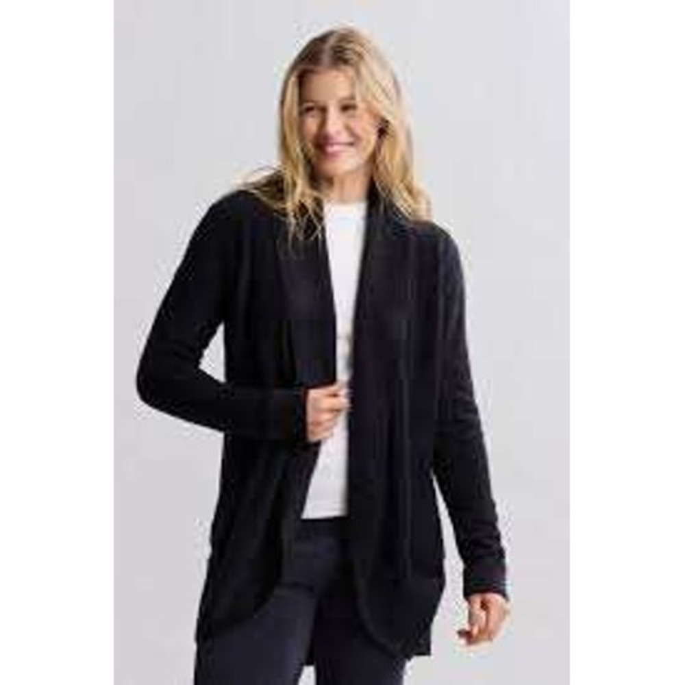 Barefoot Dreams CozyChic‎ Lite Circle Cardigan 452 Charcoal Gray XS/S Open Front